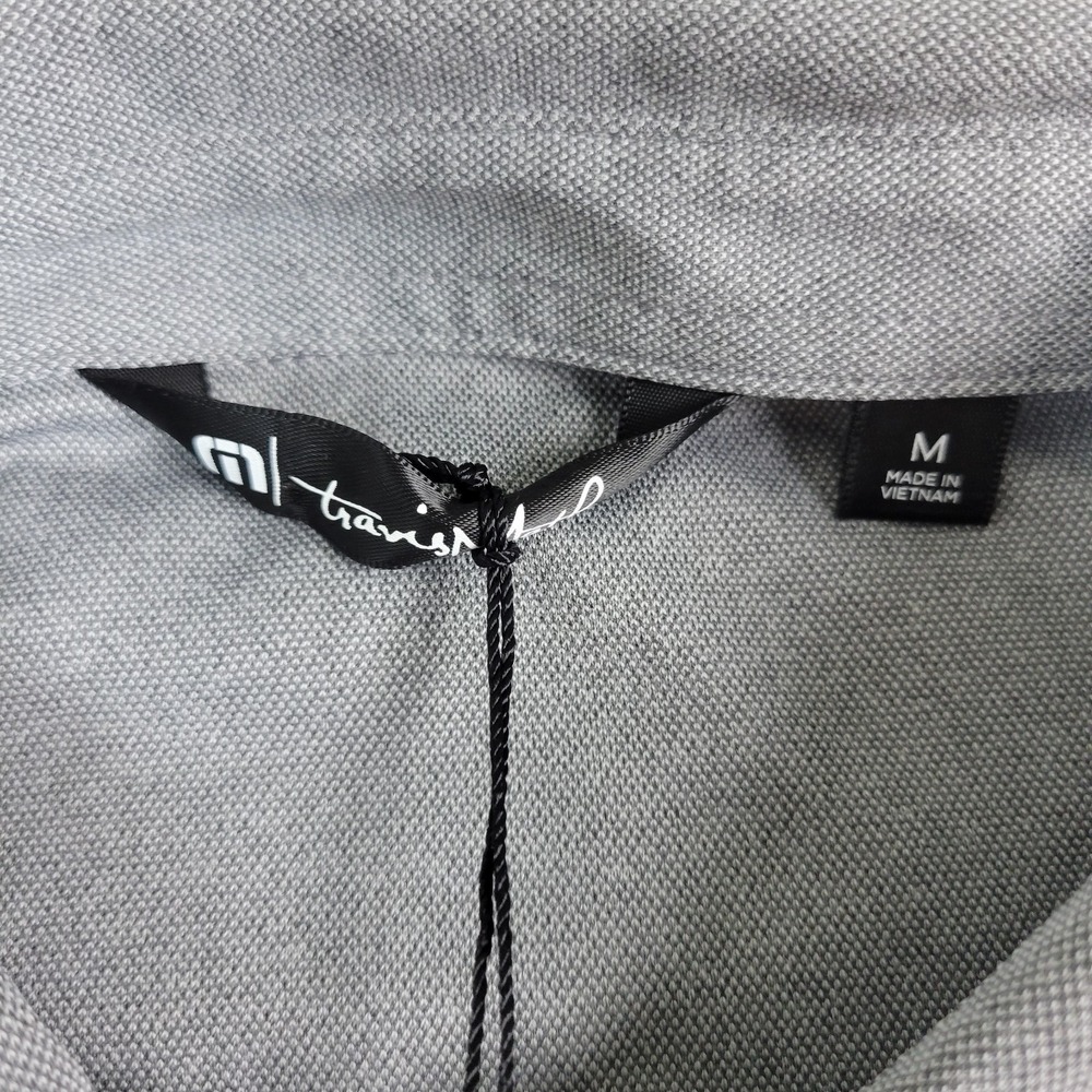 NWT Travis Mathew Mens Medium Solid Gray Performance Stretch Polo Short Sleeve - Picture 4 of 6